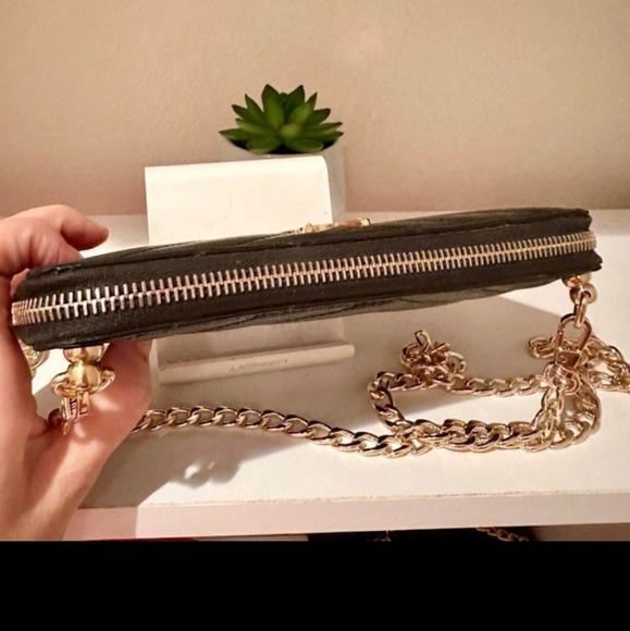 Saunt Laurent YSL Monogram Zip Around Wallet Black - Picture 10 of 14